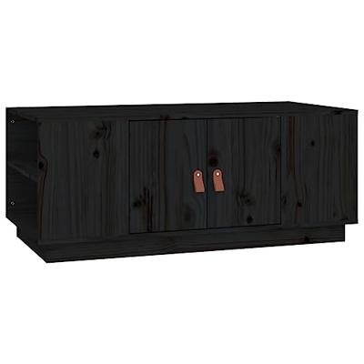 Salontafel 100x50x41 cm massief grenenhout zwart