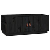 Salontafel 100x50x41 cm massief grenenhout zwart - thumbnail