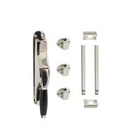 Intersteel set pomp-espagnolet Ton Basic incl. stangenset 2x125 cm - nikkel/ebbenhout - thumbnail