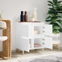 Dressoir 60x35x70 cm bewerkt hout wit - thumbnail