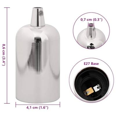 Lamphouders 2 st nikkel satijn E27