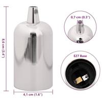 Lamphouders 2 st nikkel satijn E27 - thumbnail