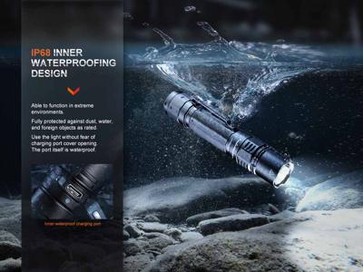 Fenix Light PD36R Pro Zaklamp werkt op een accu LED 2800 lm 169 g