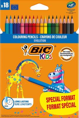 Bic Kids kleurpotlood Evolution, blister van 14 + 4 gratis Bic Kids kleurpotlood Evolution, blister van 14 + 4 gratis