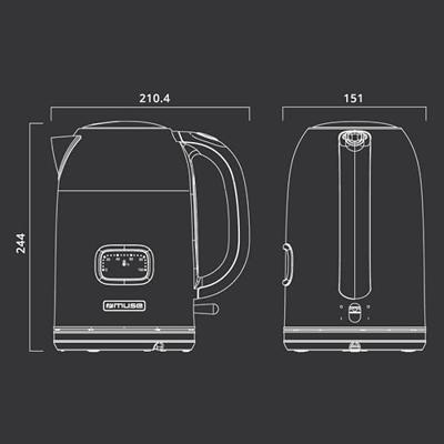 Muse MS-020SC - Elektrische waterkoker, 1,7 L, creme Muse MS-020SC - Elektrische waterkoker, 1,7 L, creme