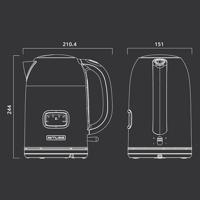 Muse MS-020SC - Elektrische waterkoker, 1,7 L, creme - thumbnail