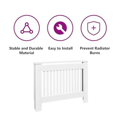 Radiatorombouw 112 cm MDF wit - thumbnail