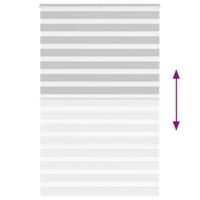 Zebra rolgordijn 140x230 cm stofbreedte 135,9 cm lichtgrijs - thumbnail