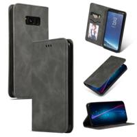 Retro huid voelen Business magnetische horizontale Flip lederen case voor Galaxy S8 PLUS (donkergrijs) - thumbnail