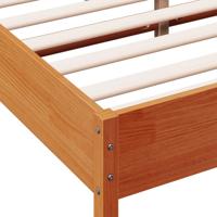 Bedframe zonder matras massief grenenhout wasbruin 160x200 cm - thumbnail