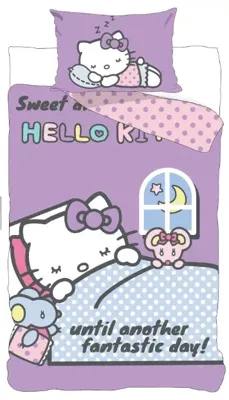 Hello Kitty slapen Dekbedovertrek 140 X 200 cm - 70x90 cm - katoen