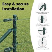 VidaXL Afrasteringspaal groen 10 x 0,6 m (50 mm gaas) staal en pvc - thumbnail