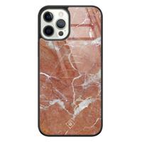 iPhone 12 Pro glazen hardcase - Marble sunkissed - thumbnail