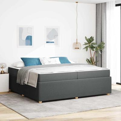 Bedframe Anders Donkergrijs 200 x 200 cm Stof