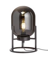 Fischer & Honsel TafellampRegi zwart met smoke glas - 50130 - thumbnail
