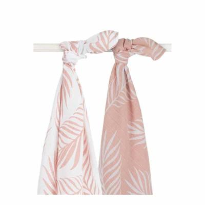 Jollein hydrofiele multidoek large 115x115 cm Nature pale pink - set van 2 Jollein hydrofiele multidoek large 115x115 cm Nature pale pink - set van 2