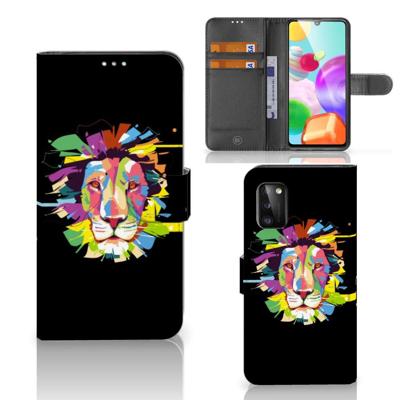 Samsung Galaxy A41 Leuk Hoesje Lion Color Samsung Galaxy A41 Leuk Hoesje Lion Color