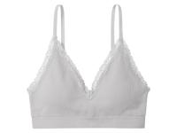 esmara Dames bustier met kant (Lichtgrijs, L (44/46)) - thumbnail