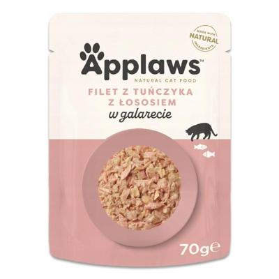 APPLAWS Tuna fillet with salmon in jelly - nat kattenvoer - 70g