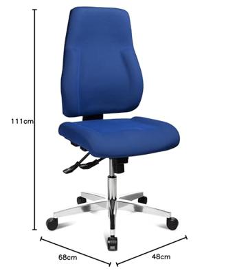 Topstar Bureaudraaistoel | met puntsynchroontechniek | blauw 430-510 mm | zonder armleuningen draagvermogen 110 kg | 1 stuk - PI990BC6 PI990BC6 Topstar Bureaudraaistoel | met puntsynchroontechniek | blauw 430-510 mm | zonder armleuningen draagvermogen 110 kg | 1 stuk - PI990BC6 PI990BC6