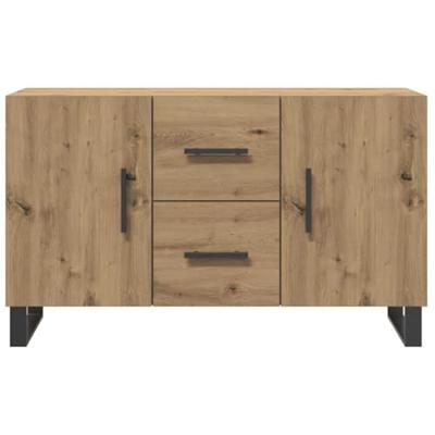 Dressoir 100x36x60 cm bewerkt hout artisanaal eikenkleurig Dressoir 100x36x60 cm bewerkt hout artisanaal eikenkleurig