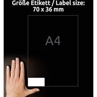 Avery Zweckform 3475 printeretiket Wit - thumbnail