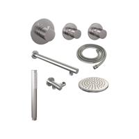Thermostatisch Inbouwdoucheset Brauer Brushed 20 cm Hoofddouche Wandarm Staafhanddouche Geborsteld Nikkel Brauer - thumbnail