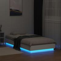 Bedframe met LED-verlichting wit 90x190 cm - thumbnail