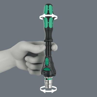 Wera 8000 a black edition zyklop speed ratel met 1/4" aandrijving (zwart/groen) Wera 8000 a black edition zyklop speed ratel met 1/4" aandrijving (zwart/groen)