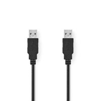 USB 2.0-Kabel | A Male - A Male | 1,0 m | Zwart - thumbnail