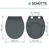 Duroplast WC-bril SLIM ANTHRAZIT met soft-close en quick-release, antraciet - thumbnail