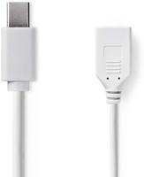 Mini-DisplayPort - DisplayPort-kabel | Mini-DisplayPort male - DisplayPort female | 0,2 m | Wit - thumbnail