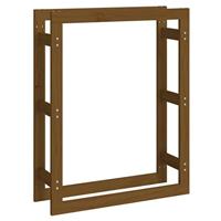 Haardhoutrek 80x25x100 cm massief grenenhout honingbruin - thumbnail