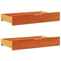 Bedframe zonder matras massief grenenhout wasbruin 75x190 cm - thumbnail