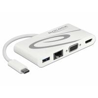 DeLOCK USB-C 3.1 > HDMI + VGA + LAN + USB adapter - thumbnail