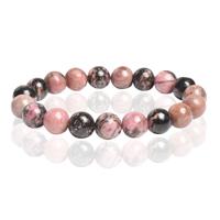 Memphis Natuursteen Armband 10mm - Rhodonite - thumbnail
