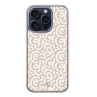 iPhone 15 Pro hybride hoesje - Ivory abstraction - thumbnail