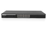 DIGITUS Gigabit Ethernet Network Switch - 19 Inch - 16 Ports - Auto MDI/MDI-X - Half/Full Duplex - Zwart - thumbnail