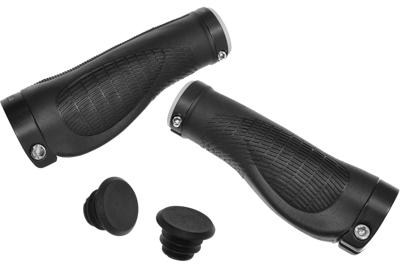 Trivio - fiets handvatten rubber ergonomisch lock-on zwart Trivio - fiets handvatten rubber ergonomisch lock-on zwart