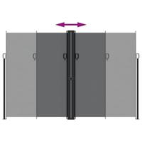 VidaXL Windscherm uittrekbaar 220x1000 cm zwart - thumbnail