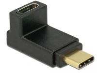 DeLOCK USB 10Gbps (USB 3.1 Gen 2) USB-C (male) naar USB-C (female) haaks (omhoog/omlaag) adapter - thumbnail