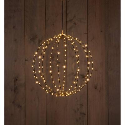 Metal 40 cm 3D Ball Black With 192Led Flash Classic Warm kerstverlichting Anna's Collection - Annas collection