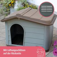 Huis voor katten Paola Eco Kerbl - 60 x 51 x 41 cm - grijs en bruin - gerecycled plastic - thumbnail