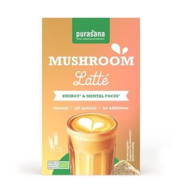 Purasana Mushroom latté 6 x 10 g BIO