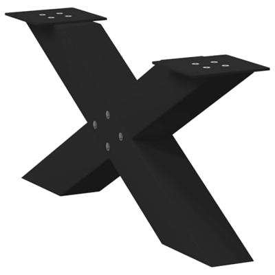 Salontafelpoten 2 st X-vormig 70x(30-31) cm staal zwart Salontafelpoten 2 st X-vormig 70x(30-31) cm staal zwart