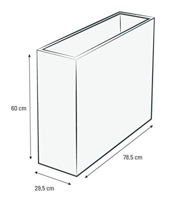 EDA Volcania Loft L wandplantenbak - 46 liter - Binnen/buiten - Steenlook - 78,5 x 29,5 x 60 cm - Antracietgrijs EDA Volcania Loft L wandplantenbak - 46 liter - Binnen/buiten - Steenlook - 78,5 x 29,5 x 60 cm - Antracietgrijs