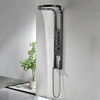 Thermostatische Douchepaneel Best-Design Future 144 cm Mat Zwart - thumbnail