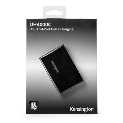 Kensington USB 3.0 Hub 4-poorten, met oplaadfunctie Kensington USB 3.0 Hub 4-poorten, met oplaadfunctie