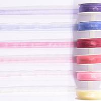 Vaessen Creative • organzalint 6 kleuren 6mmx2m baby roze - thumbnail