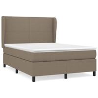 Boxspring met matras stof taupe 140x190 cm - thumbnail